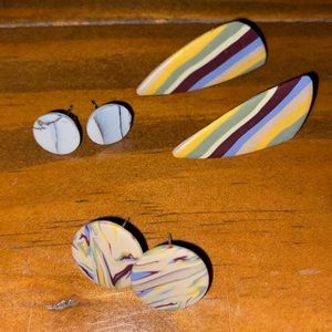 clay earrings set